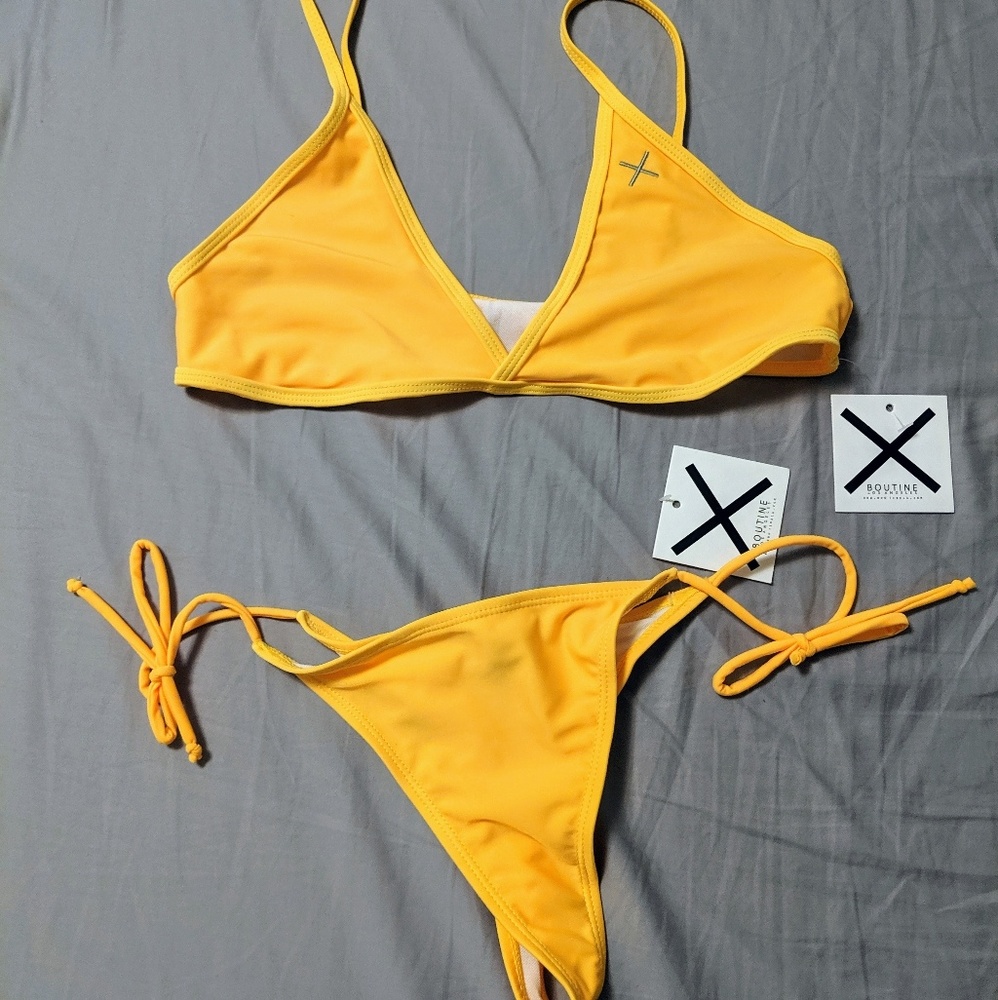 Boutine Cheeky Bikini Set in Lily Yellow